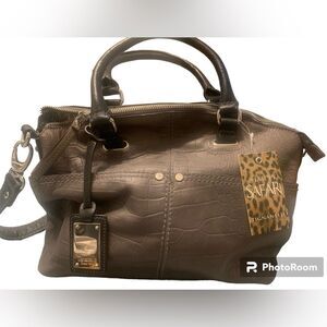 NWT Tignanello Grey Leather bag